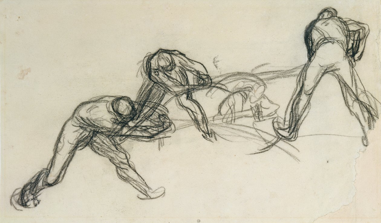 The Pit Sawyers (kreda na papierze) autorstwa Jean Francois Millet