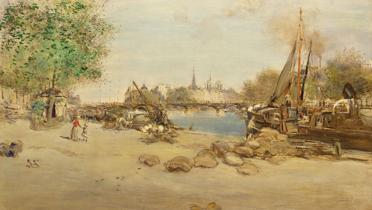Port St. Nicolas w Paryżu autorstwa Jean Francois Raffaelli