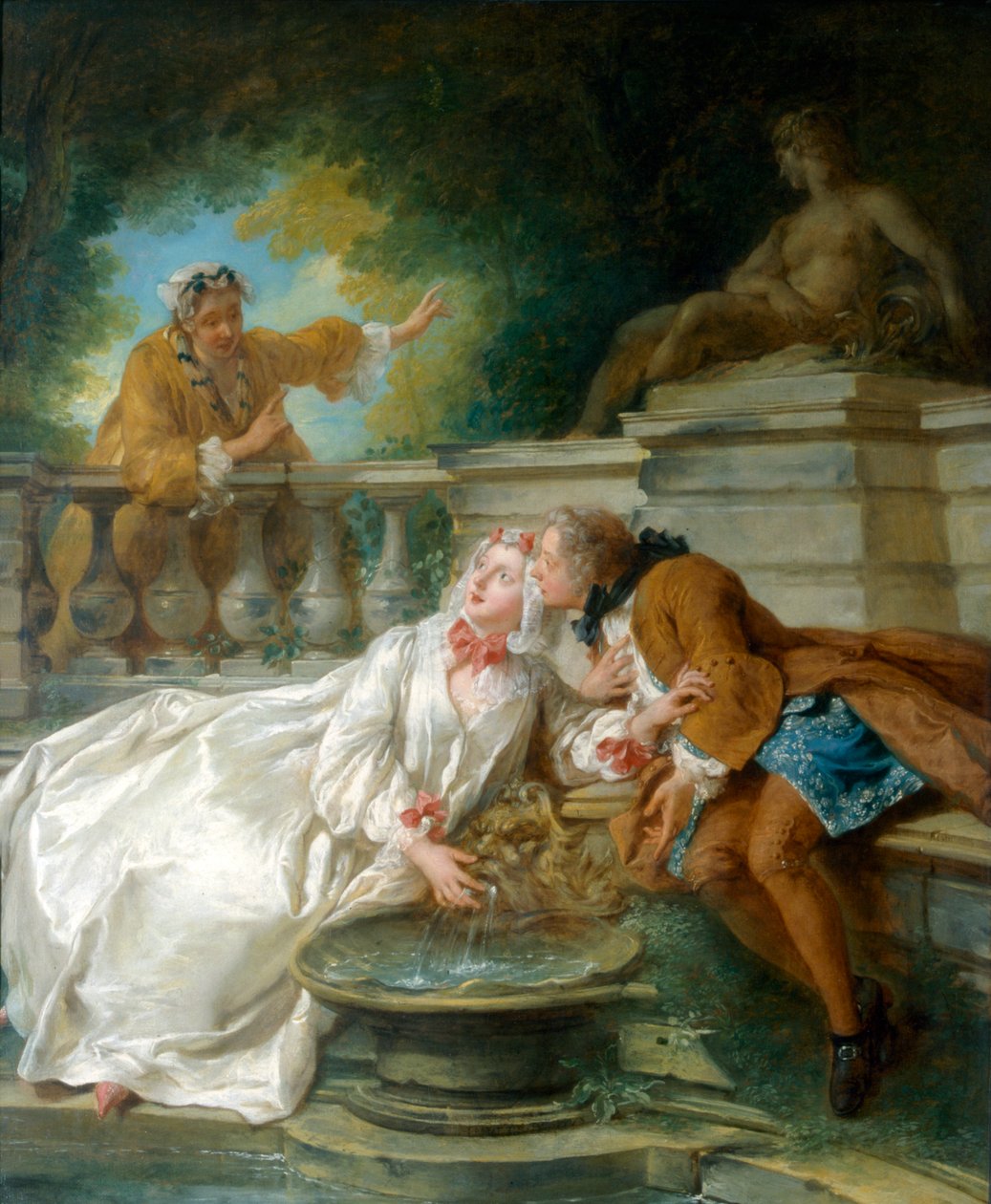 Alarm lub La Gouvernante Fidele, 1730 (litografia) autorstwa Jean François de Troy