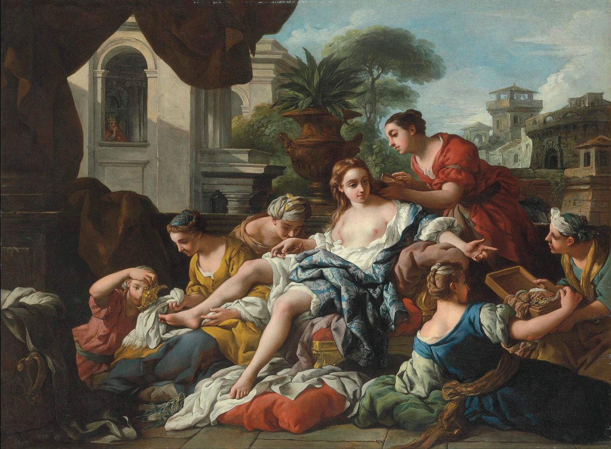 Batszeba w jej Bath autorstwa Jean François de Troy