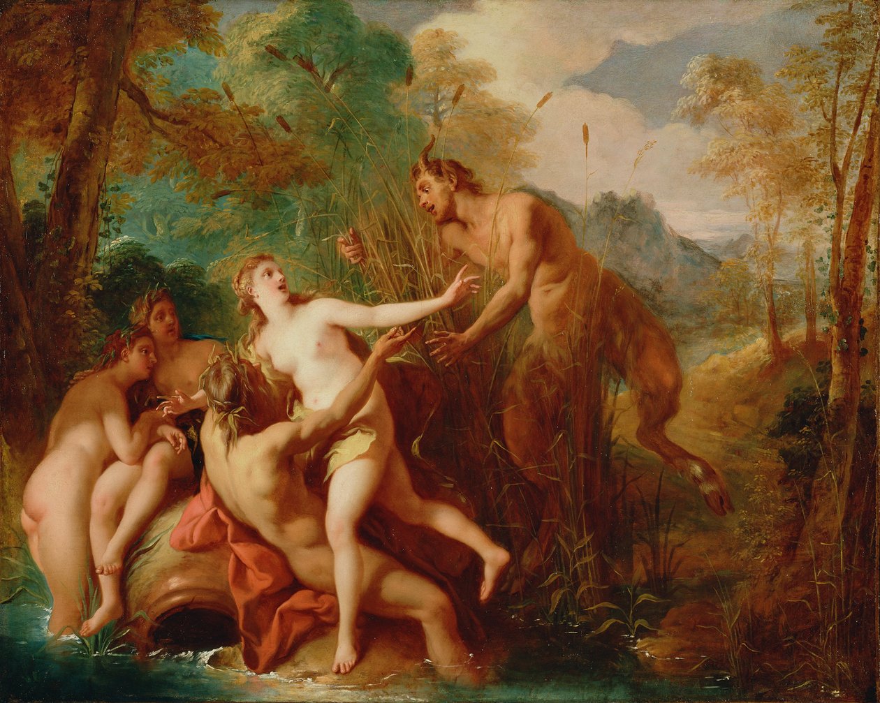Patelnia i Syrinx autorstwa Jean François de Troy