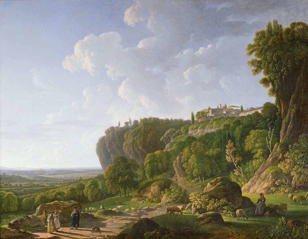 Tivoli i rzymska Kampania wzdłuż Via Appia autorstwa Jean François Sablet