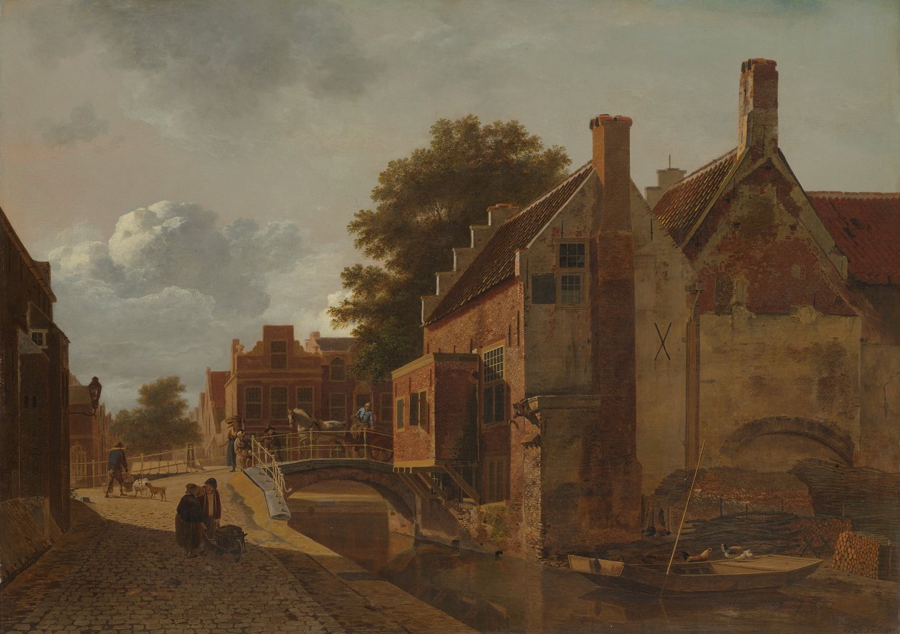 Kalvermarkt w Hadze autorstwa Jean François Valois