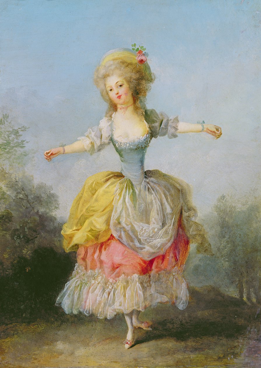 Tancerka ubrana w strój Ludwika XVI autorstwa Jean Frederic Schall