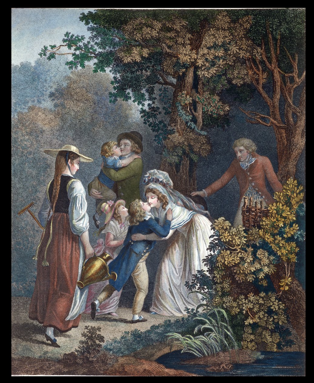 Elizjum, koniec XVIII w. (kolor grawerowany) autorstwa Jean Frederic Schall