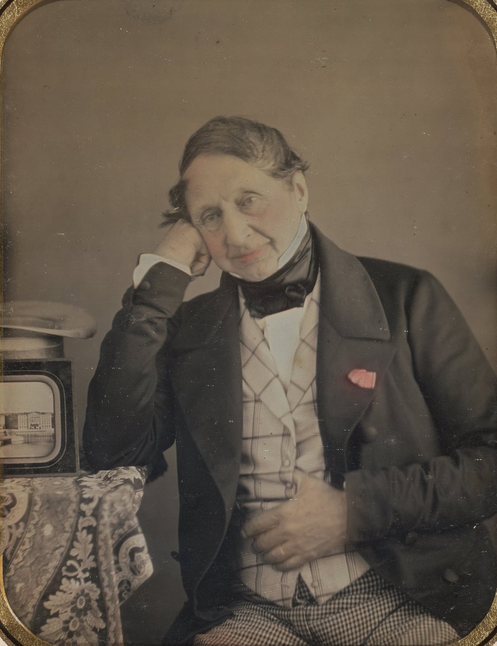 Autoportret z genewskim dagerotypem autorstwa Jean Gabriel Eynard