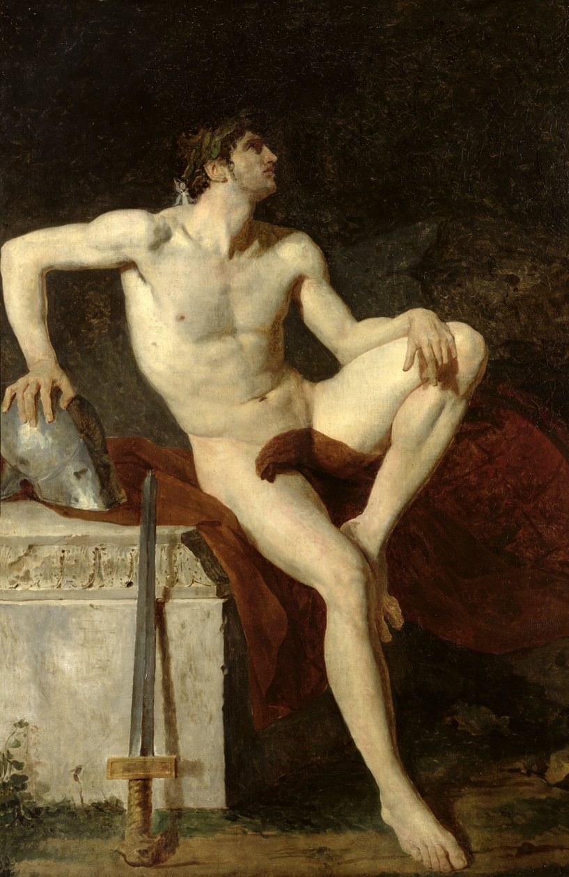 Siedzący gladiator autorstwa Jean Germain Drouais