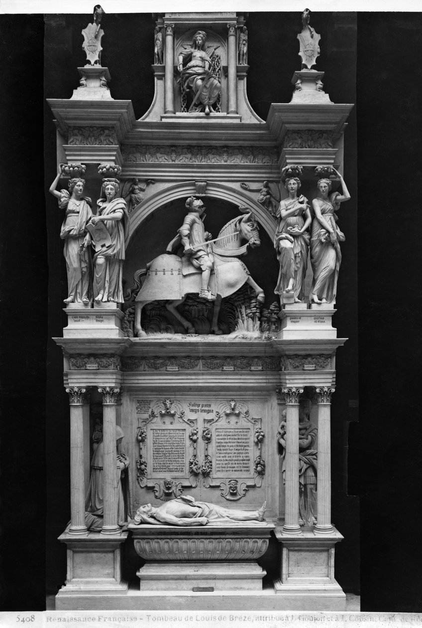 Reprodukcja grobu Ludwika de Breze (1477-1531) w katedrze w Rouen (tynk) autorstwa Jean Goujon