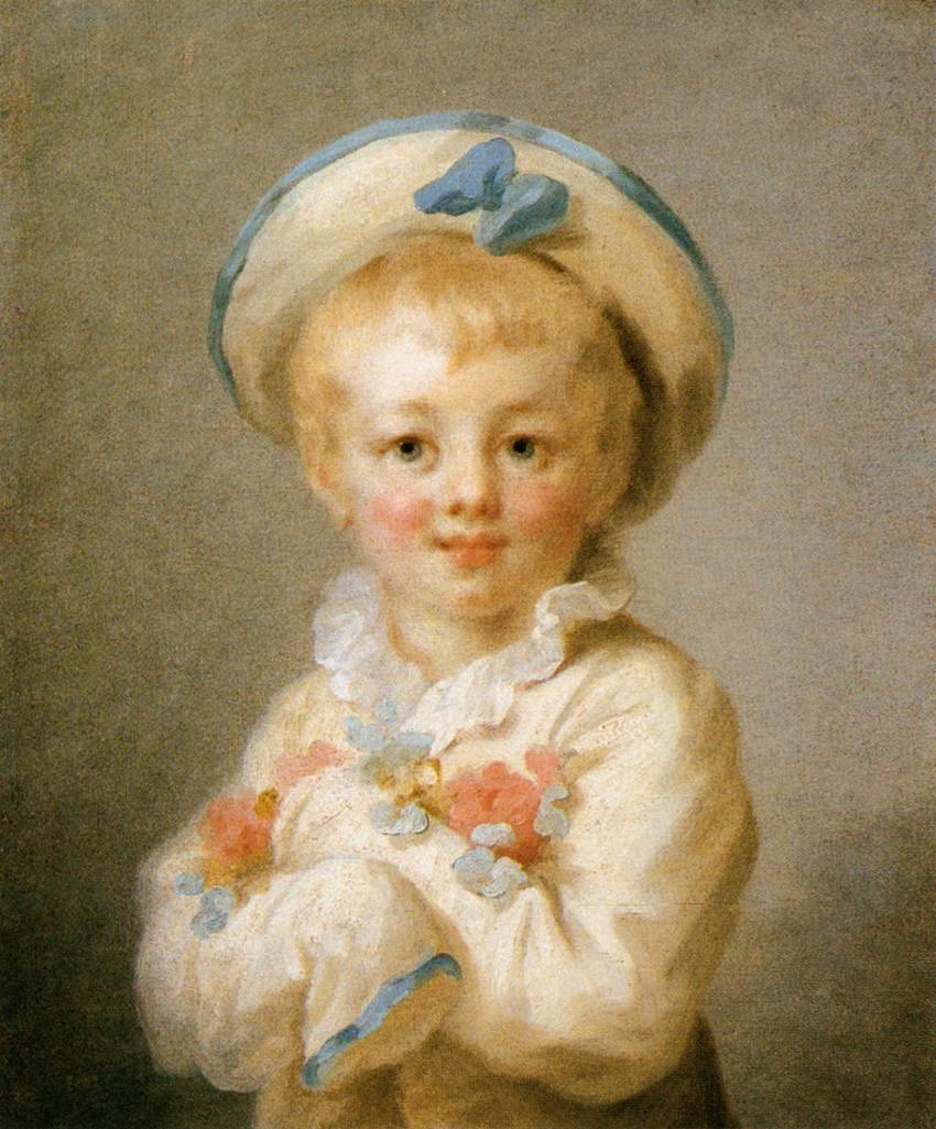 Chłopiec jako Pierrot autorstwa Jean Honore Fragonard