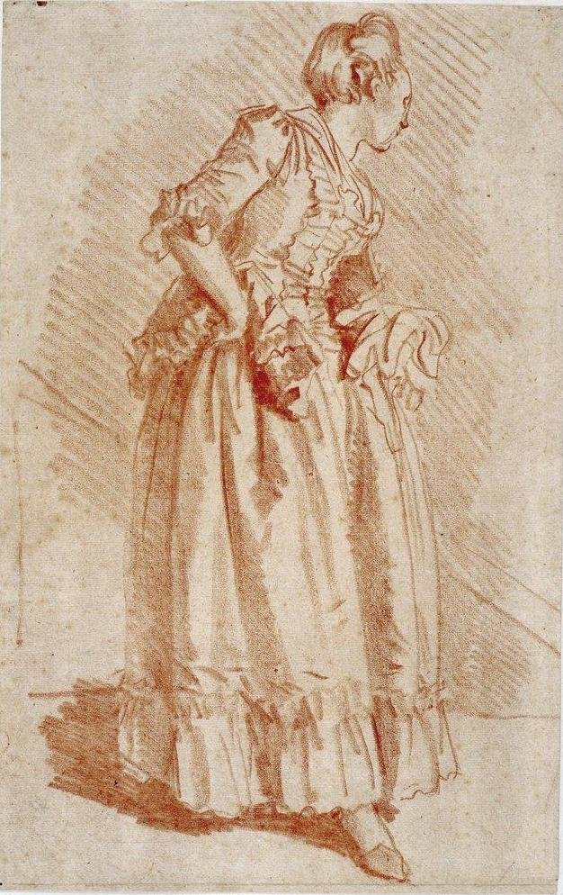 Studium postaci kobiecej autorstwa Jean Honore Fragonard