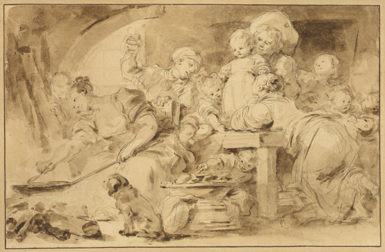 Naleśnikarnia autorstwa Jean Honore Fragonard
