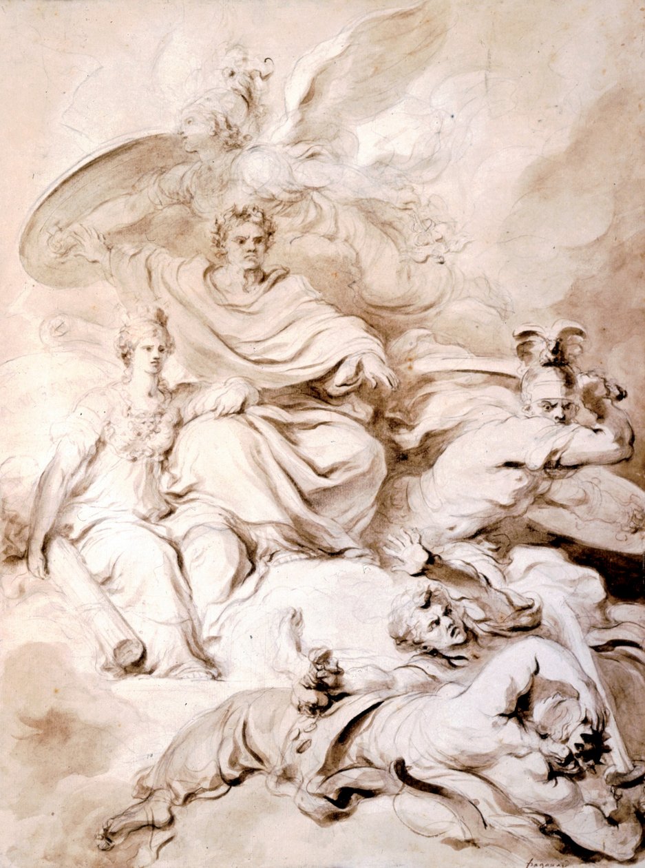 Za geniusza Franklina autorstwa Jean Honore Fragonard