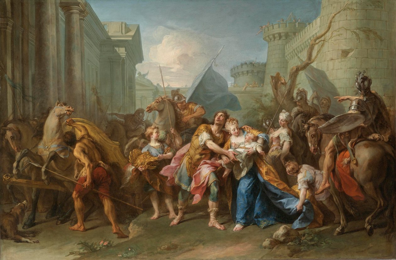 Pożegnania Andromachy i Hektora autorstwa Jean II Restout