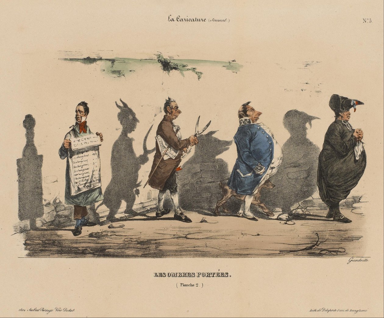 Karykatura; Cienie, nr 5 autorstwa Jean Ignace Isidore Gérard
