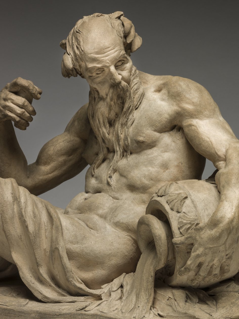 Rzeka Bóg, 1755 (terakota) autorstwa Jean Jacques Caffieri