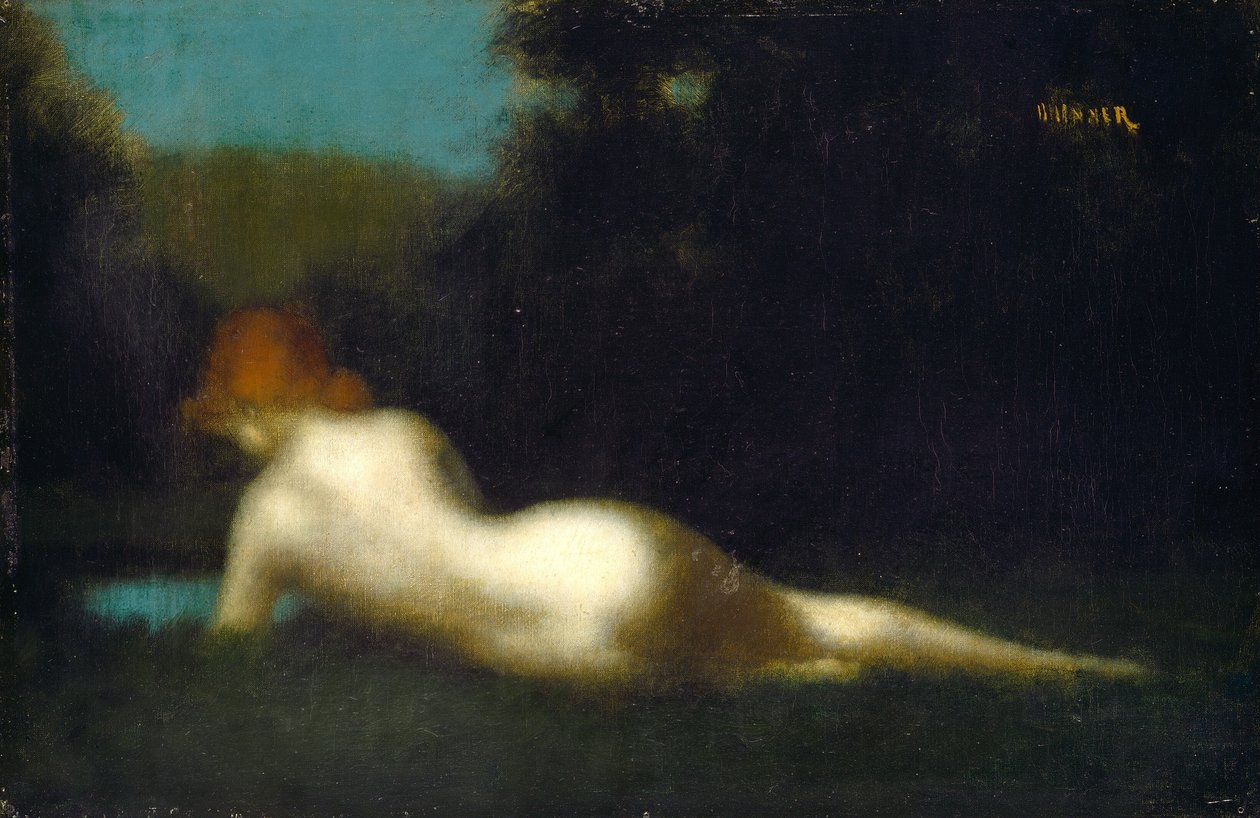 Leżąc nago autorstwa Jean Jacques Henner