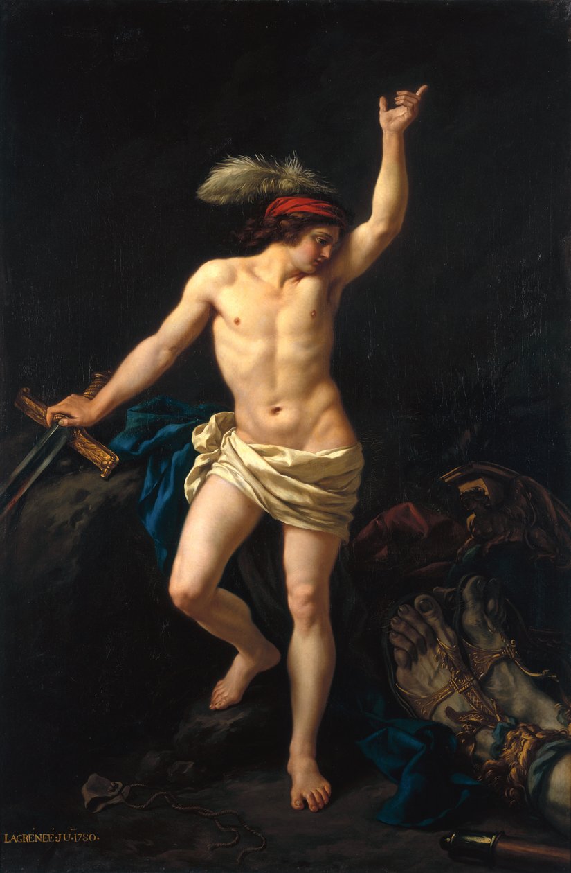 Dawid Zwycięski, 1780 autorstwa Jean Jacques II Lagrenee