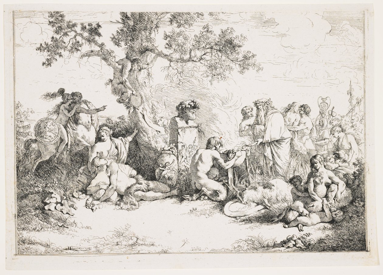 Ofiara Panu, c. 1760-1763 autorstwa Jean Jacques II Lagrenee