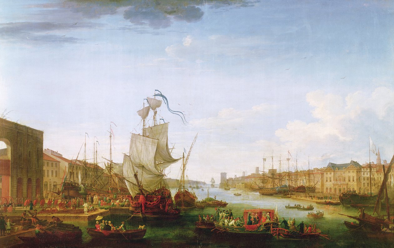 Zaokrętowanie Korpusu Ekspedycyjnego na Minorkę, 26 maja 1756 r. autorstwa Jean Joseph Kapeller