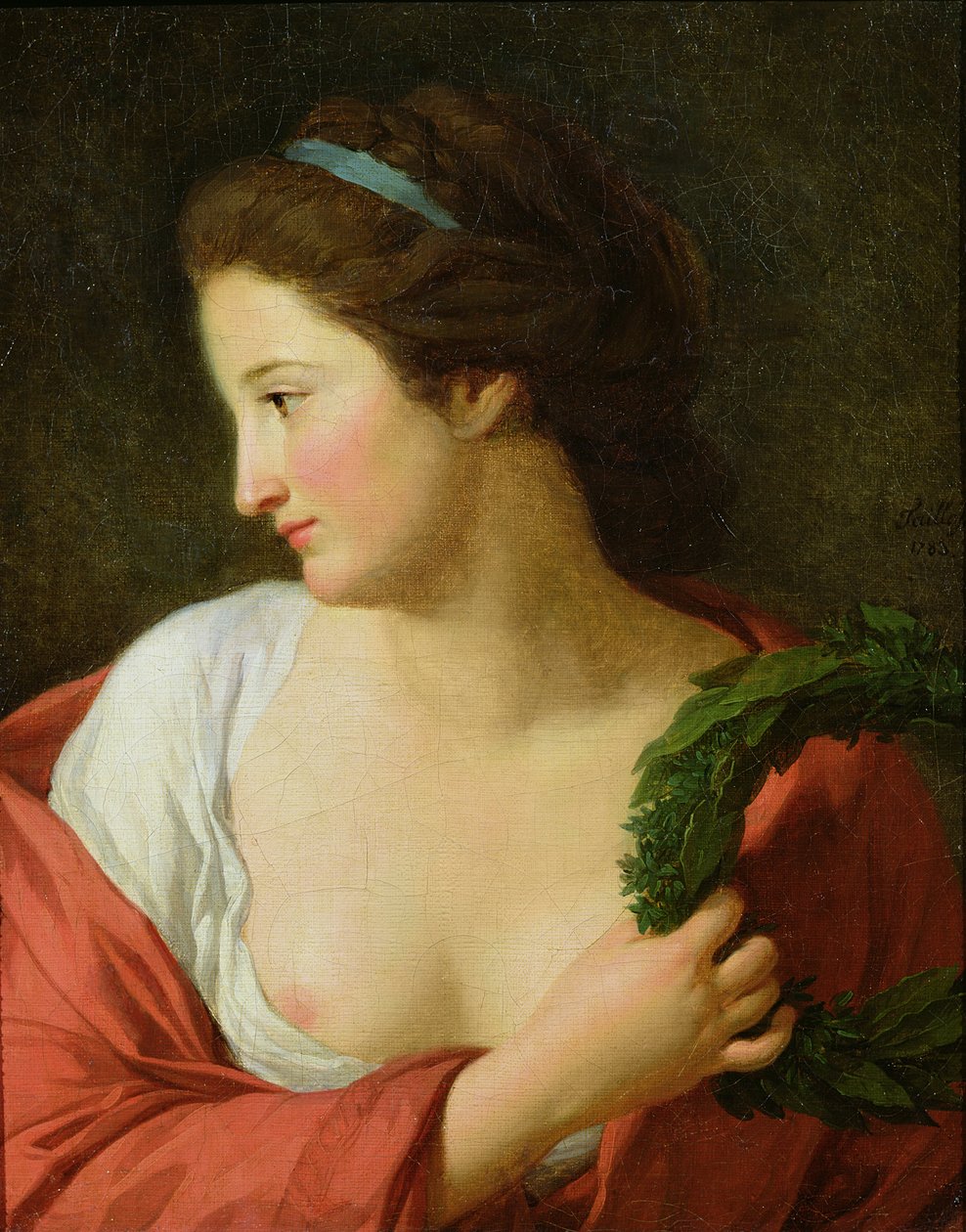 Portret młodej damy autorstwa Jean Joseph Taillasson