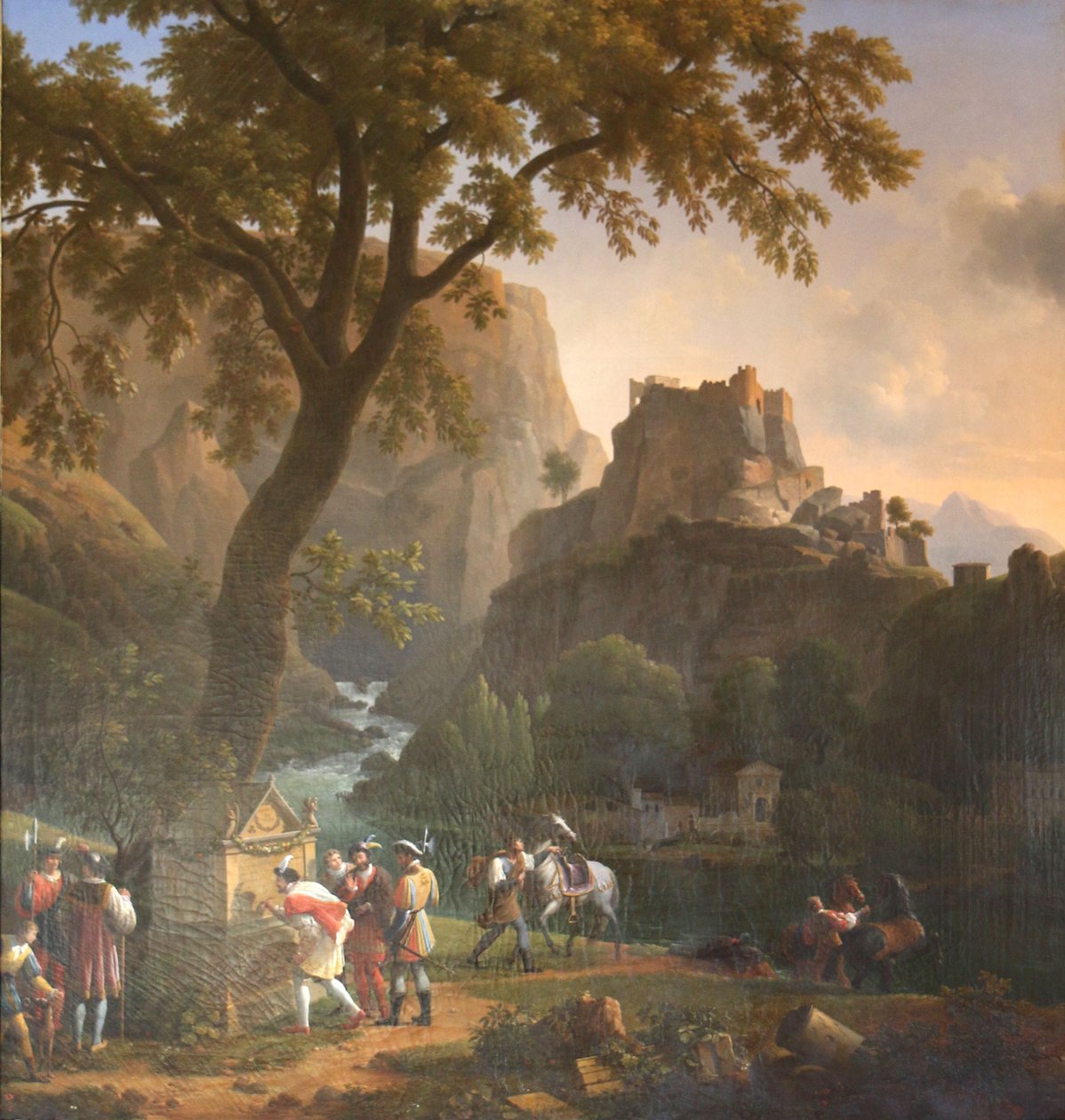 Franciszek I przy fontannie Vaucluse autorstwa Jean Joseph Xavier Bidauld