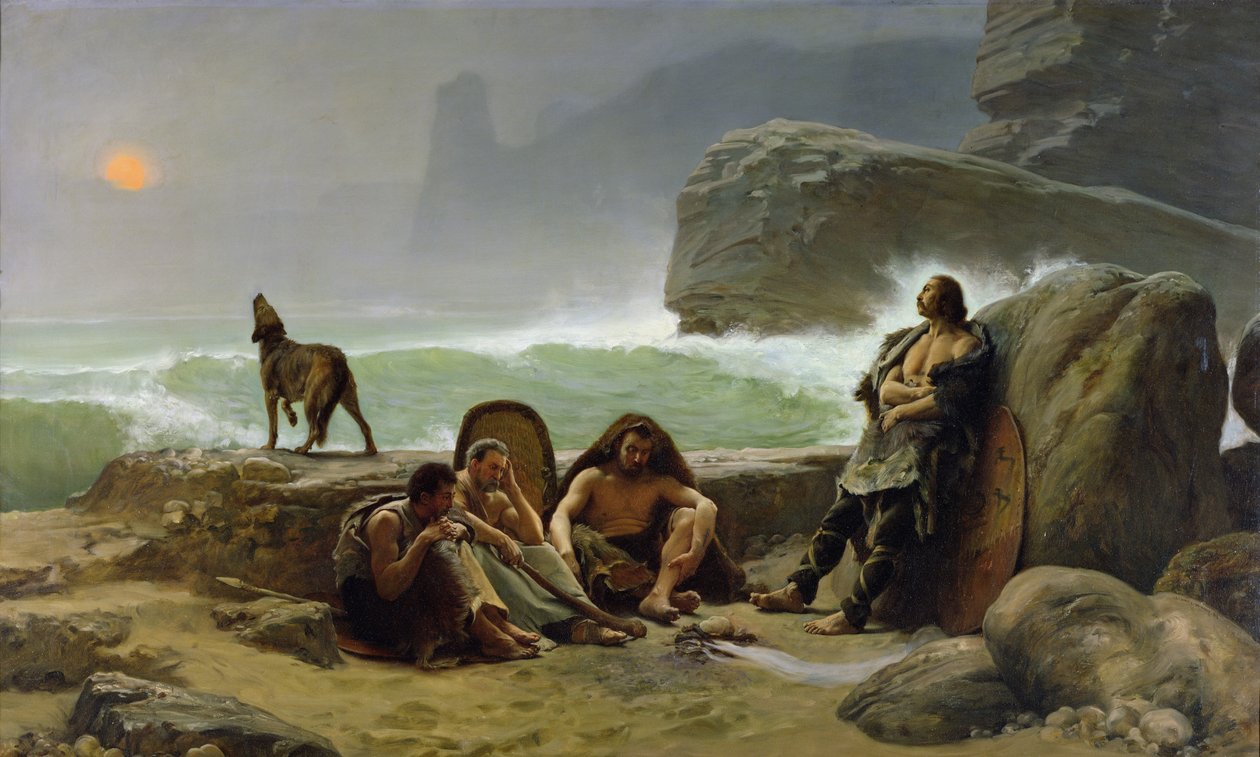 Strażnicy wybrzeża Galii, 1888 r. autorstwa Jean Jules Antoine Lecomte du Nouy