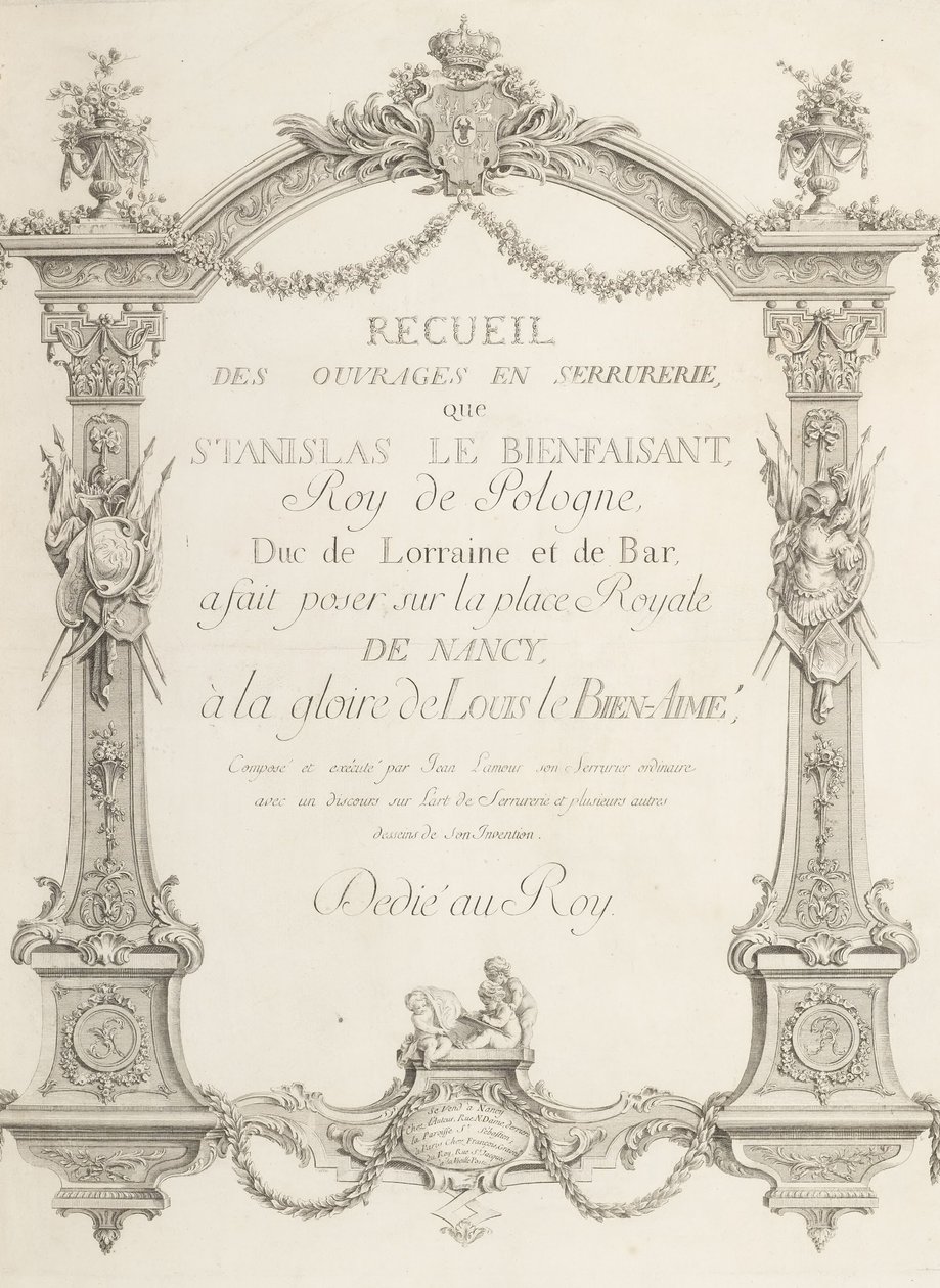 Kolekcja dzieł ślusarskich ... na Place Royale w Nancy autorstwa Jean Lamour