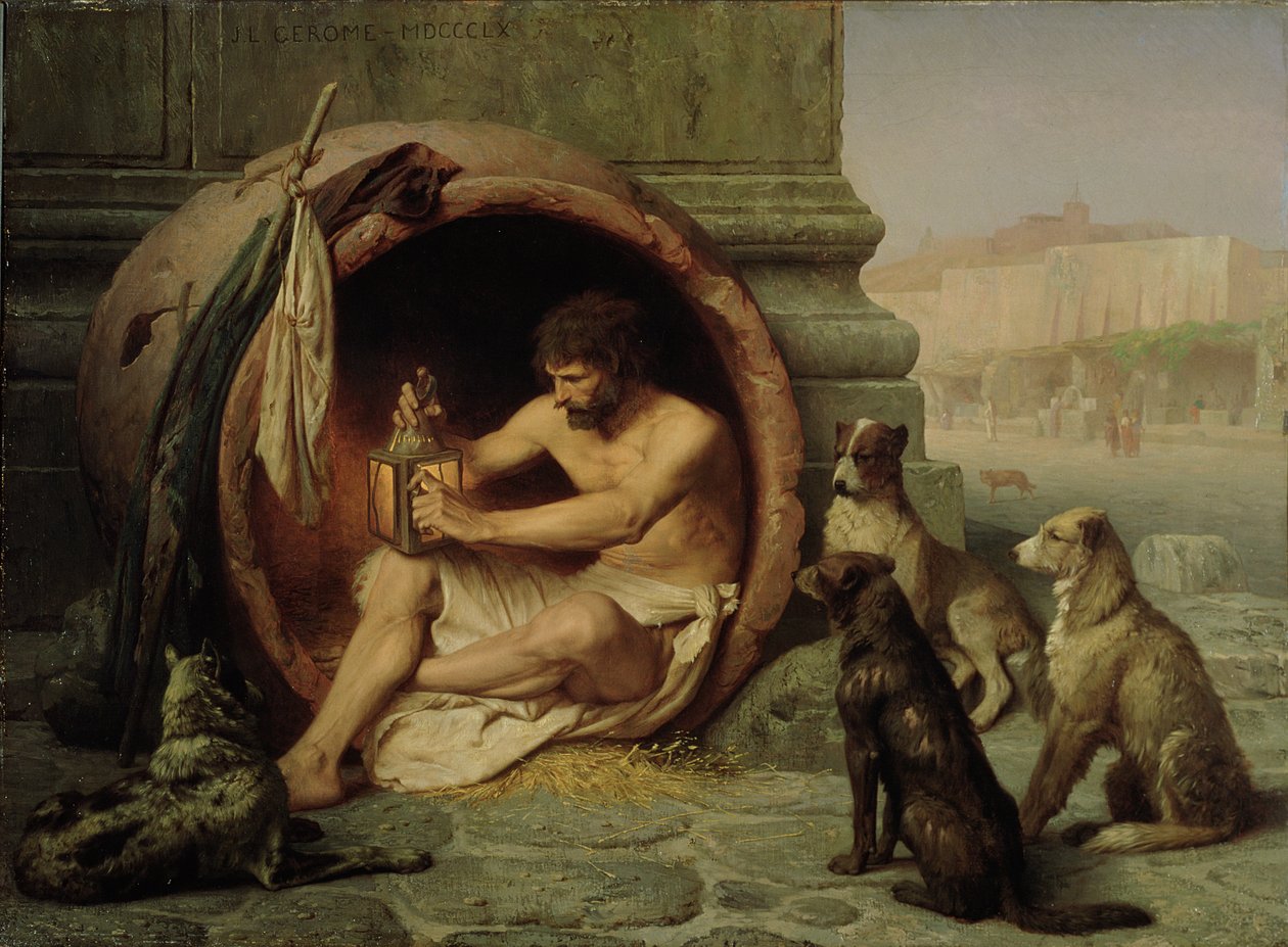 Diogenes, 1860 (olej na płótnie) autorstwa Jean Leon Gerome