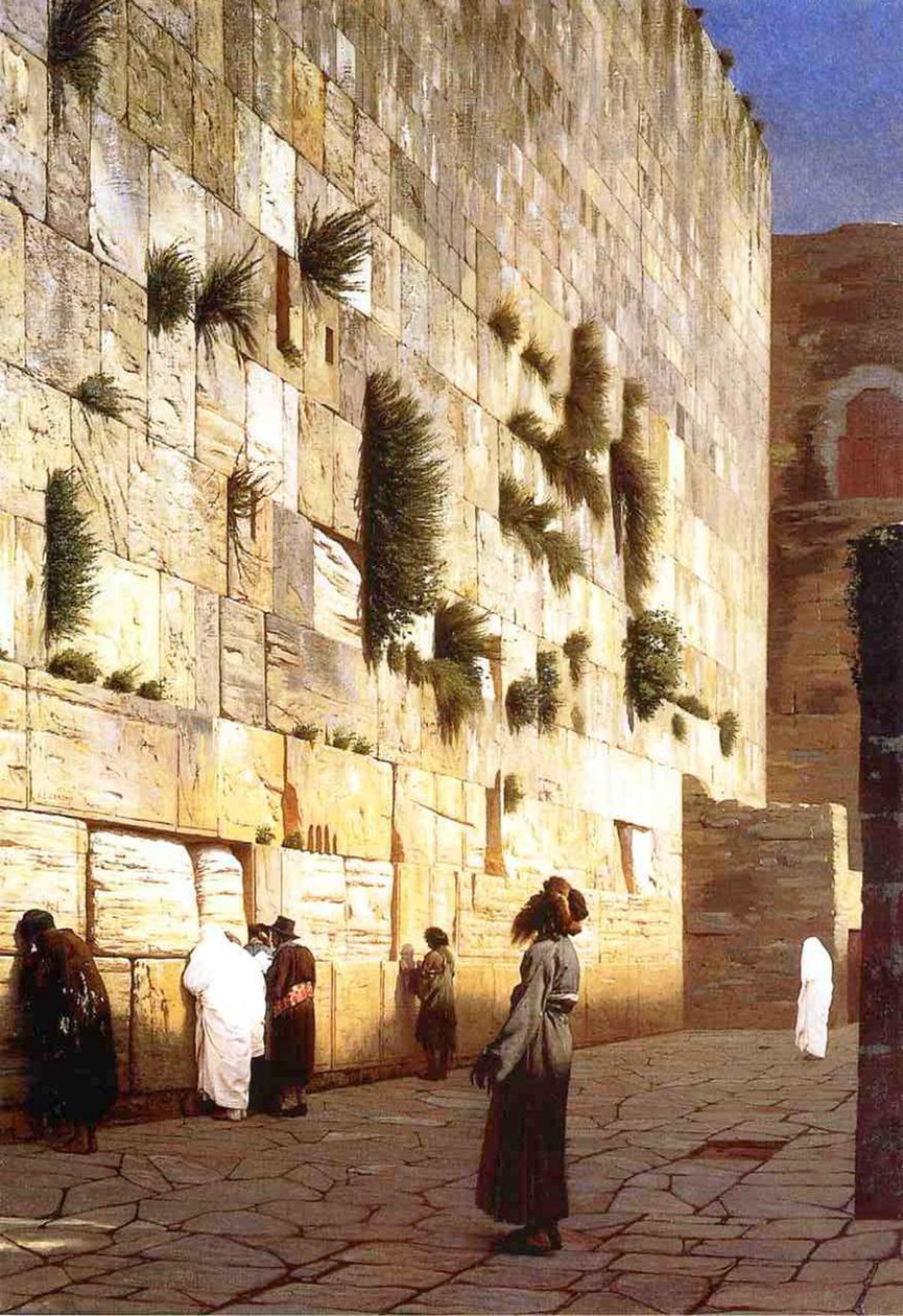 Ściana Płaczu, Jerozolima, 1869 autorstwa Jean Leon Gerome