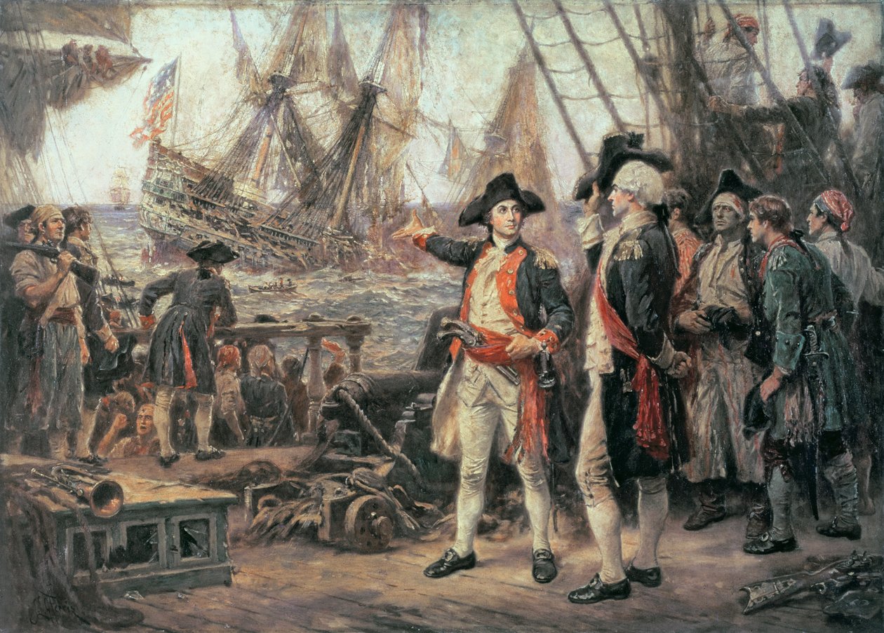 Laivas, nuskandinęs Pergalę, 1779 poli autorstwa Jean Leon Gerome Ferris