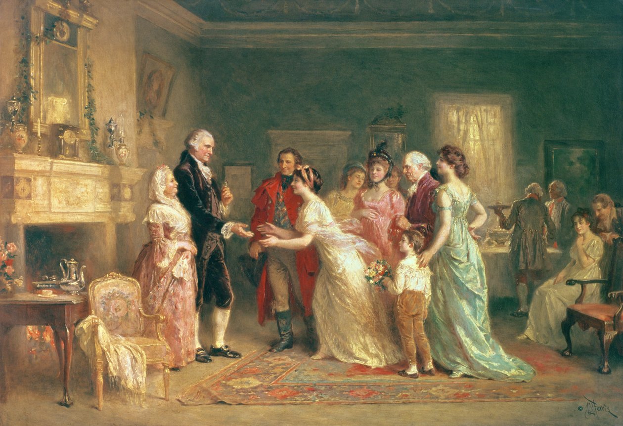 Urodziny Waszyngtona, 1798 autorstwa Jean Leon Gerome Ferris