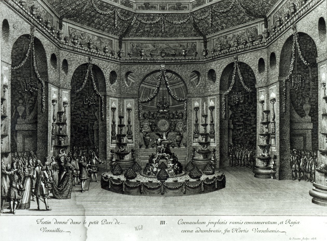 Święto wydane na małym terenie w Wersalu, 1678 autorstwa Jean Lepautre