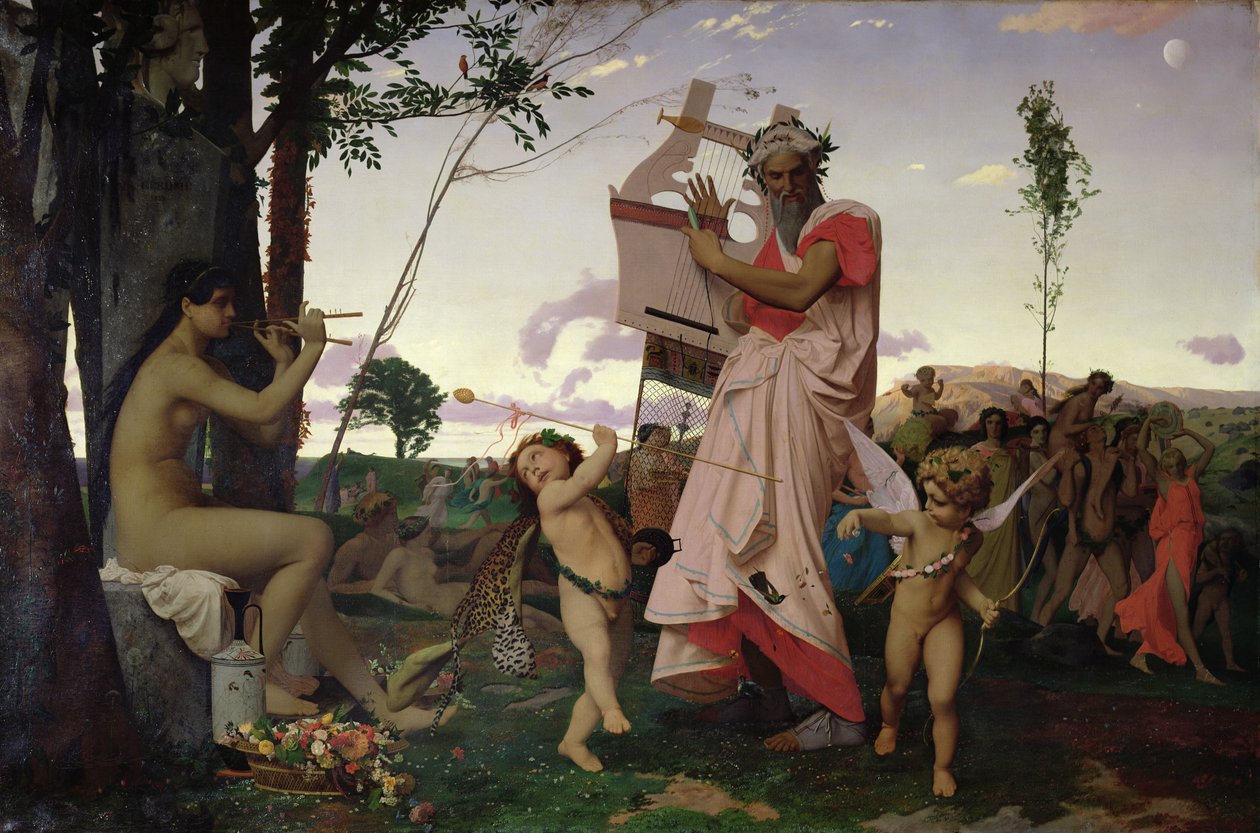 Anakreon, Bachus i Afrodyta, 1848 autorstwa Jean Leon Gerome