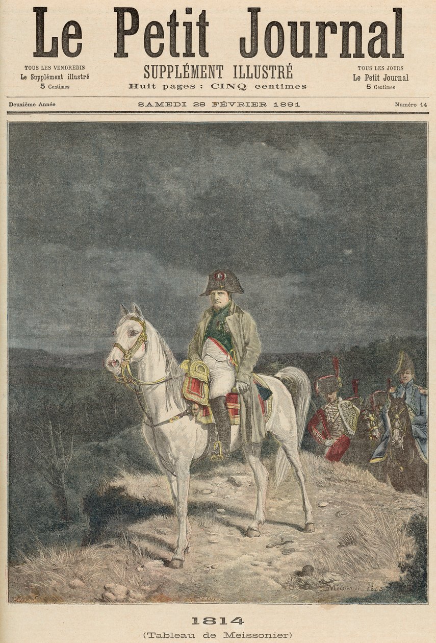 1814, z „Le Petit Journal”, 28 lutego 1891 autorstwa Jean Louis Ernest Meissonier