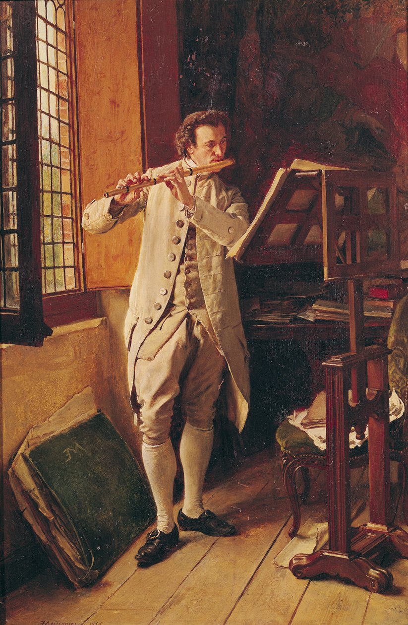 Fletista autorstwa Jean Louis Ernest Meissonier