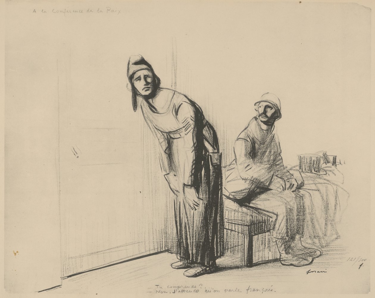 Na konferencji pokojowej w 1919 r. autorstwa Jean Louis Forain