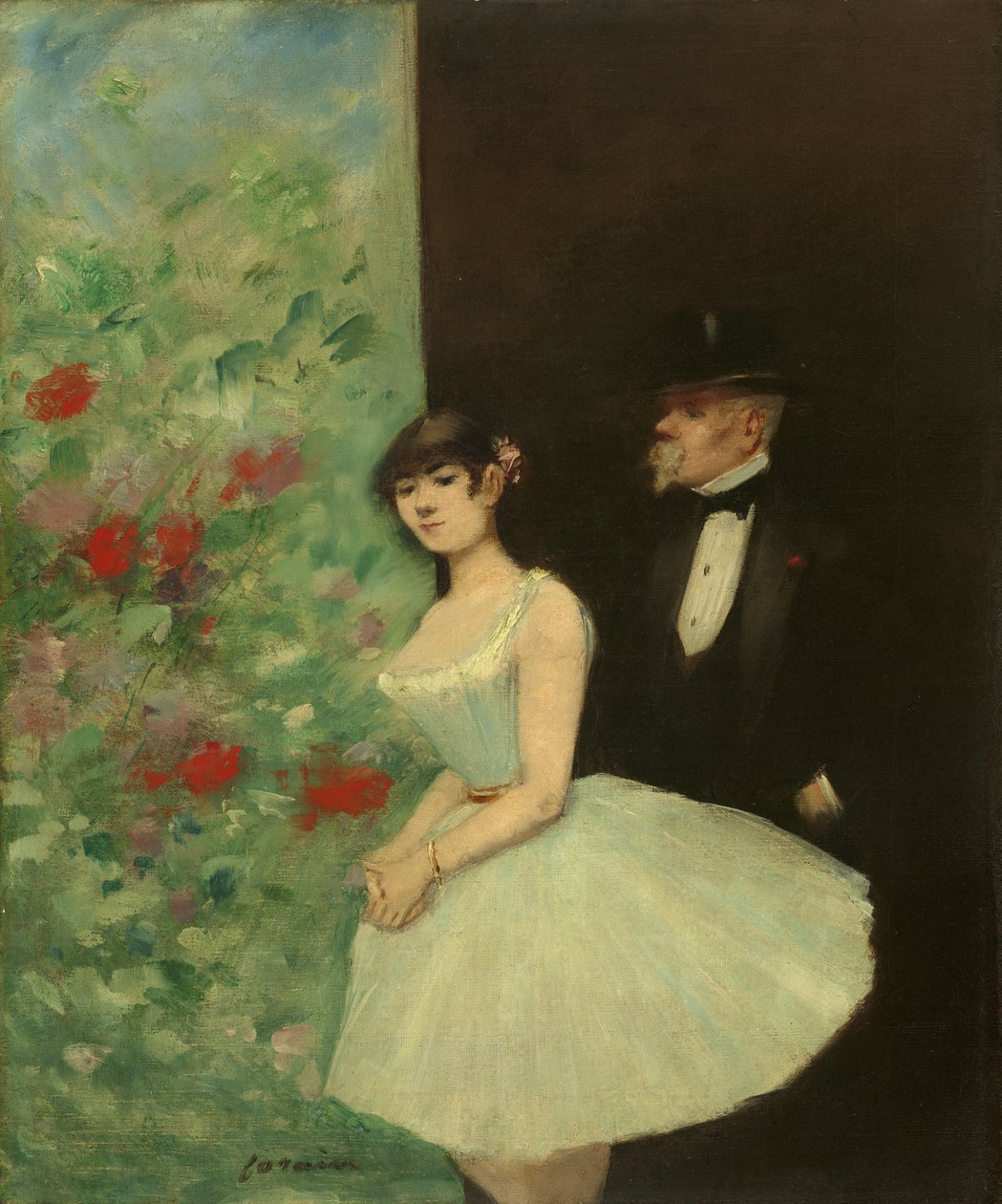 Za kulisami, ok.1880 autorstwa Jean Louis Forain