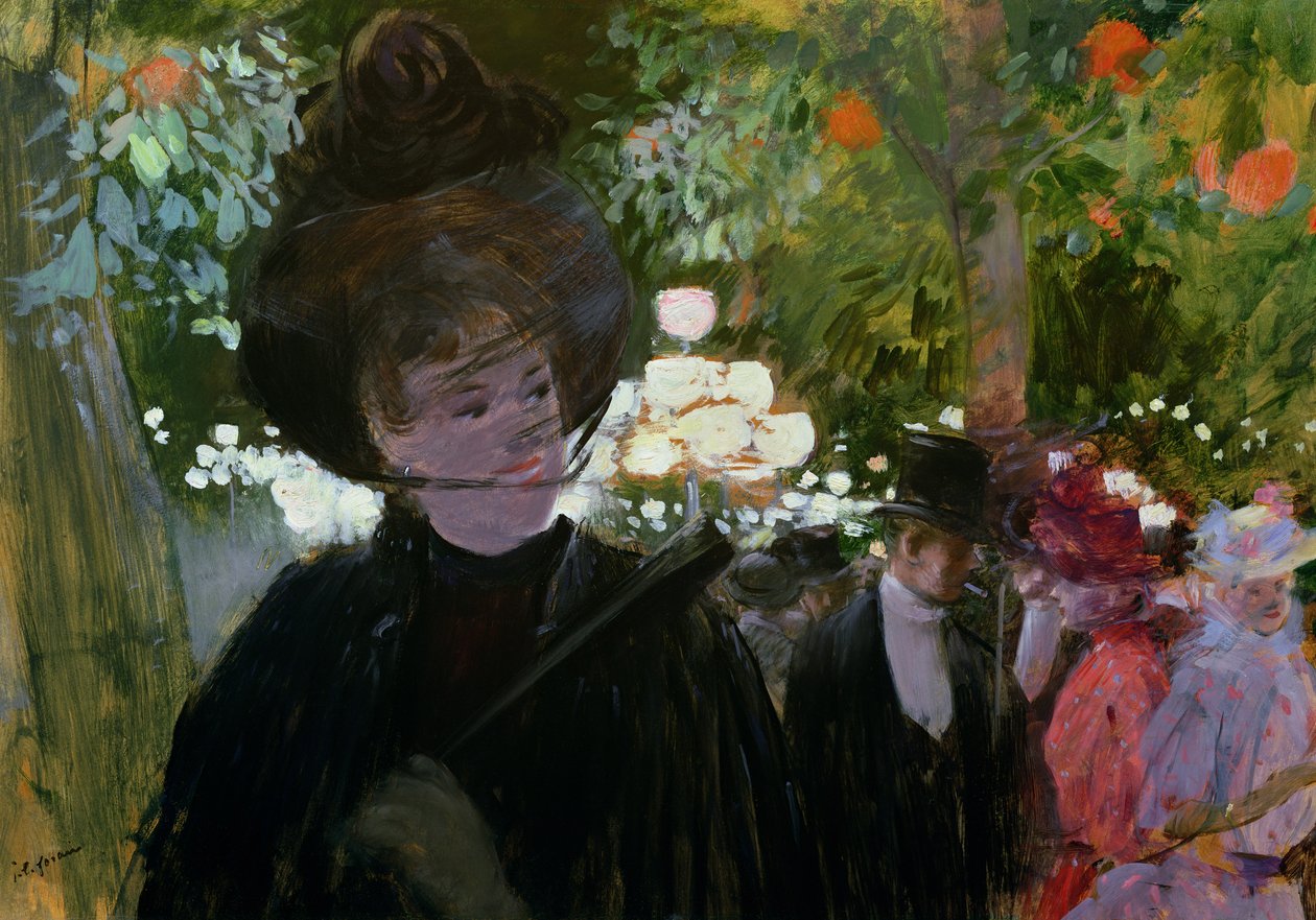 Ogród w Paryżu, ok. 1882 autorstwa Jean Louis Forain