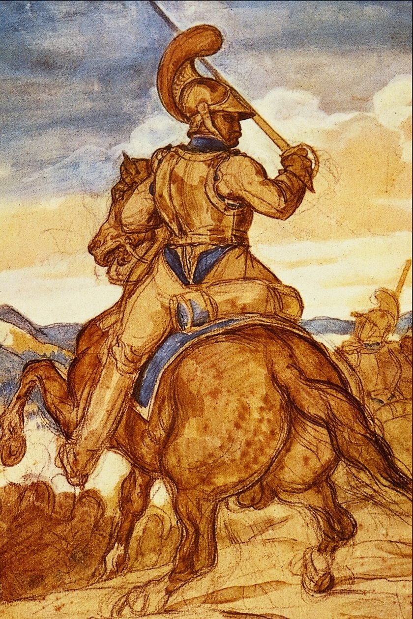 Oficer konny karabinków autorstwa Theodore Gericault
