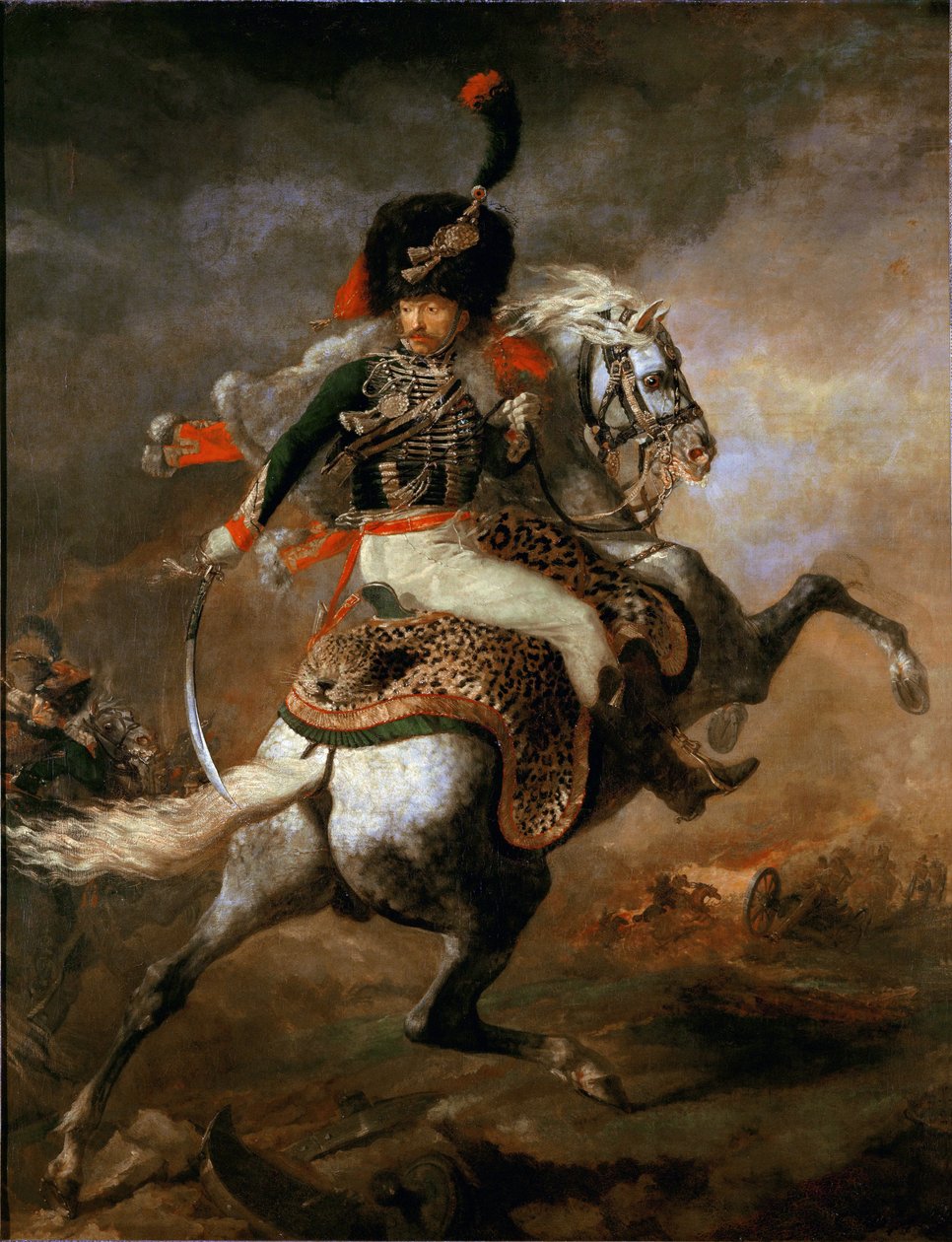 Oficer szarży Imperialnej Gwardii Konnej autorstwa Theodore Gericault