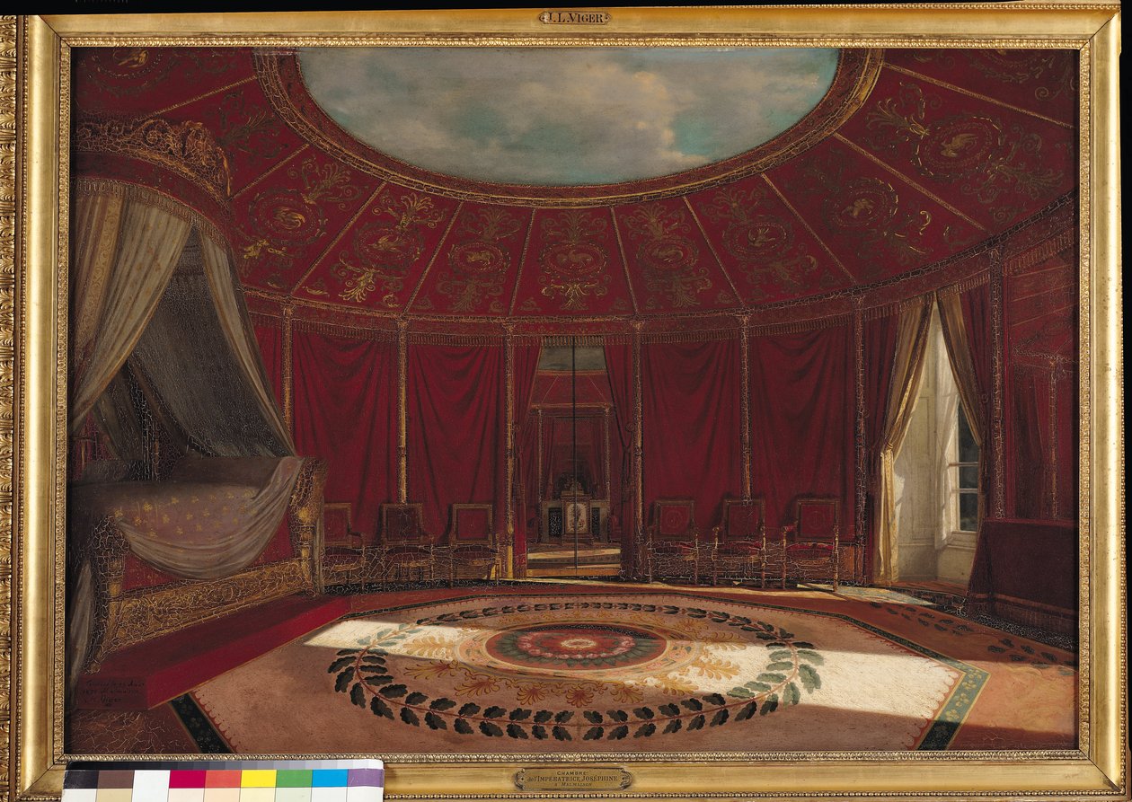 Sypialnia cesarzowej Józefiny (1763-1814) w Malmaison, 1870 r. autorstwa Jean Louis Victor Viger du Vigneau