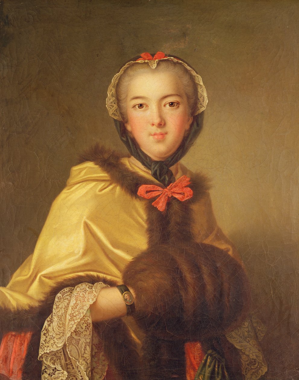 Portret Louis-Henriette de Bourbon-Conti, z tłumikiem autorstwa Jean Marc Nattier