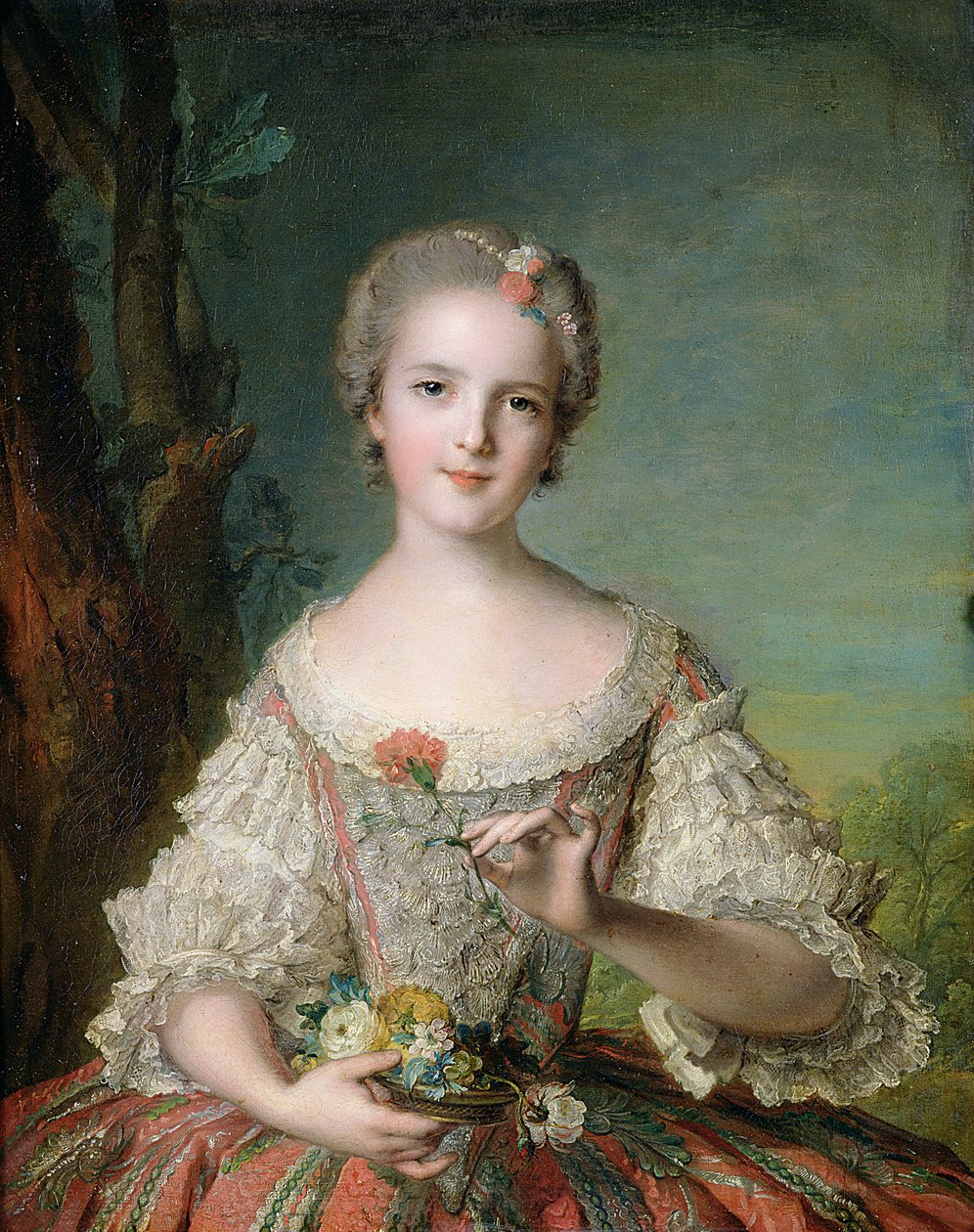 Portret Madame Louise de France (1737-87) w Fontevrault, 1748 autorstwa Jean Marc Nattier