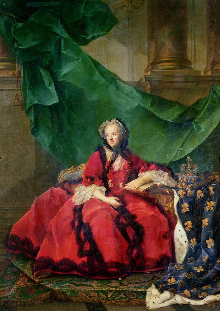 Portret Marii Leszczyńskiej (1703-68) w stroju codziennym autorstwa Jean Marc Nattier
