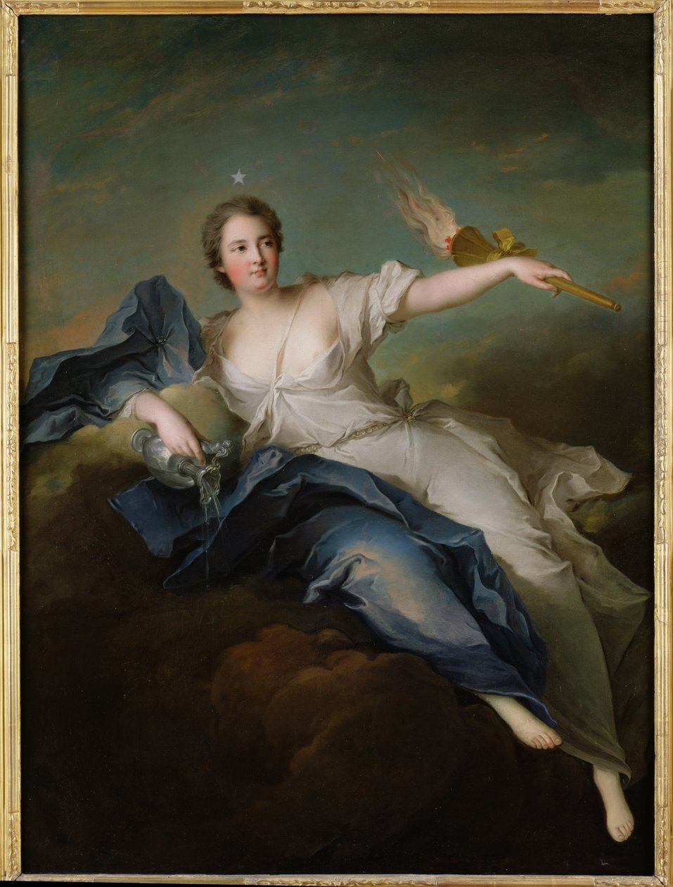 Portret Marie-Anne de Mailly-Nesle (1717-44) markizy La Tournelle jako Eos, po 1740 r. autorstwa Jean Marc Nattier