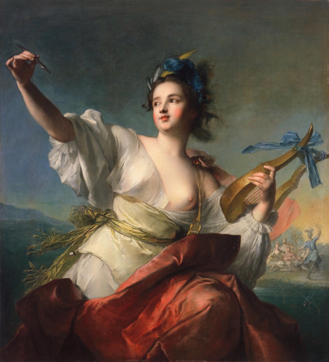 Terpsychor, muza tańca autorstwa Jean Marc Nattier