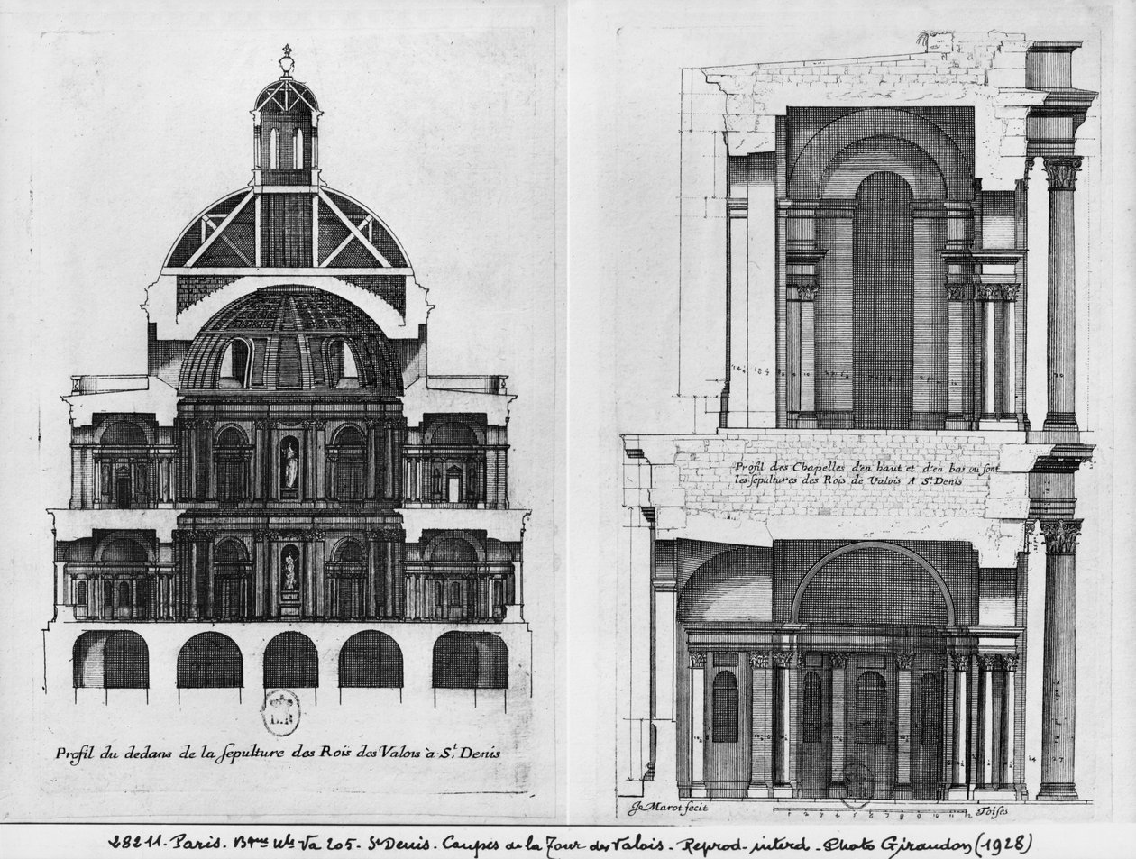 Bazylika Saint-Denis, wieża Valois, ok. 1655 r. (zob. także 414688, 414690) autorstwa Jean Marot