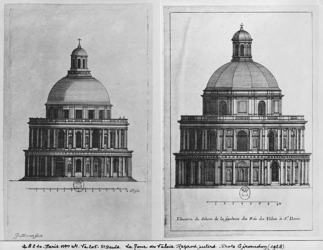 Bazylika Saint-Denis, Wieża Valois, c.1655 (patrz także 414689, 414690) autorstwa Jean Marot