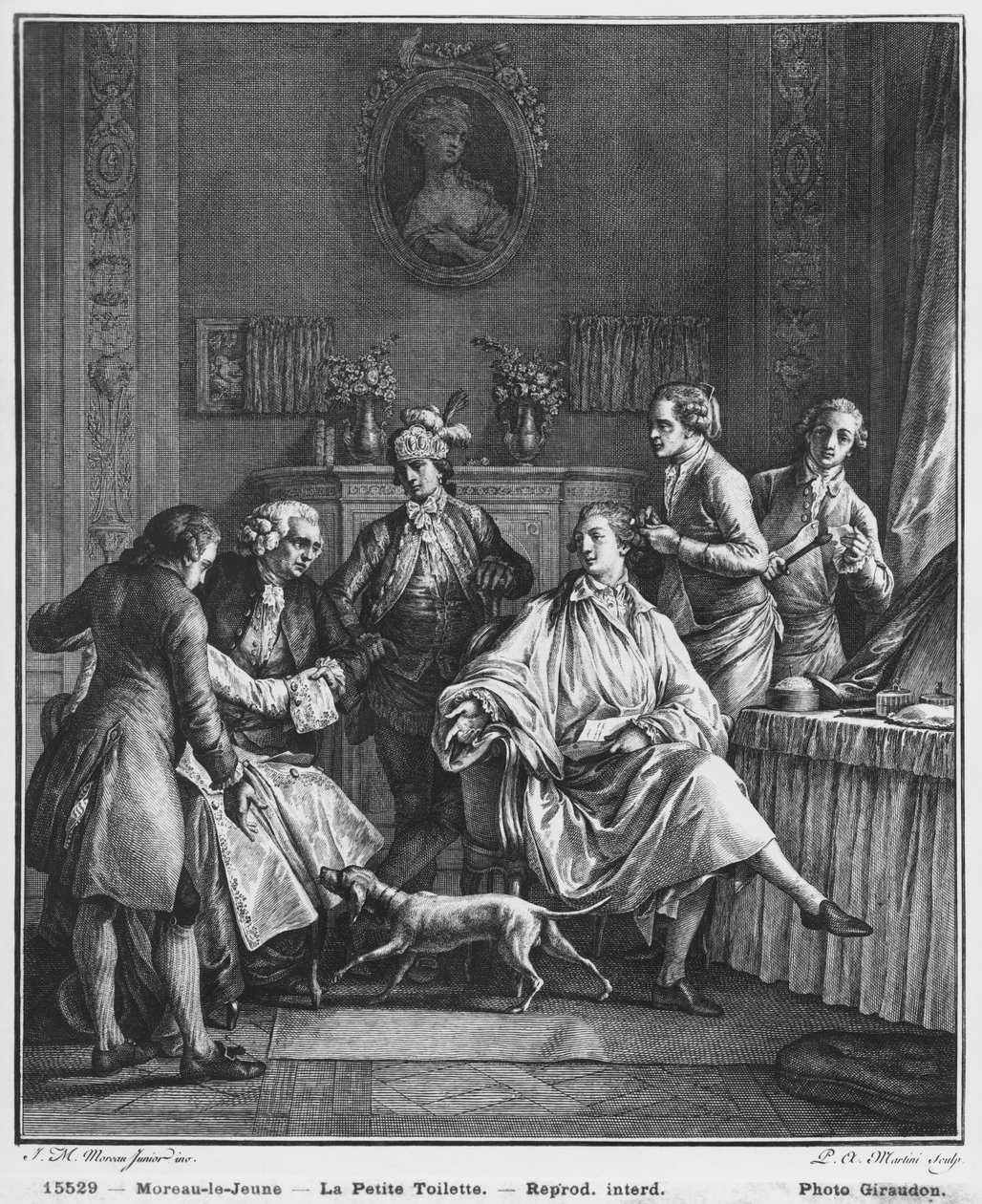 Mała toaleta, wyryta przez Pietro Antonio Martini (1739-97) autorstwa Jean Michel the Younger Moreau