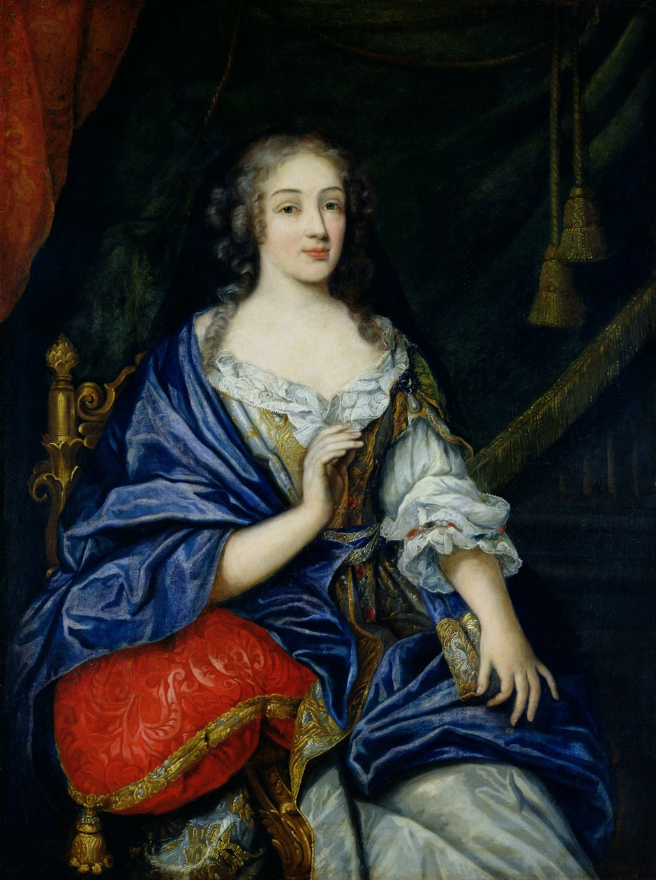 Portret Francoise-Louise de la Baume le Blanc (1644-1710) Duchesse de Vaujour, zwanej Mademoiselle de la Valliere autorstwa Jean Nocret